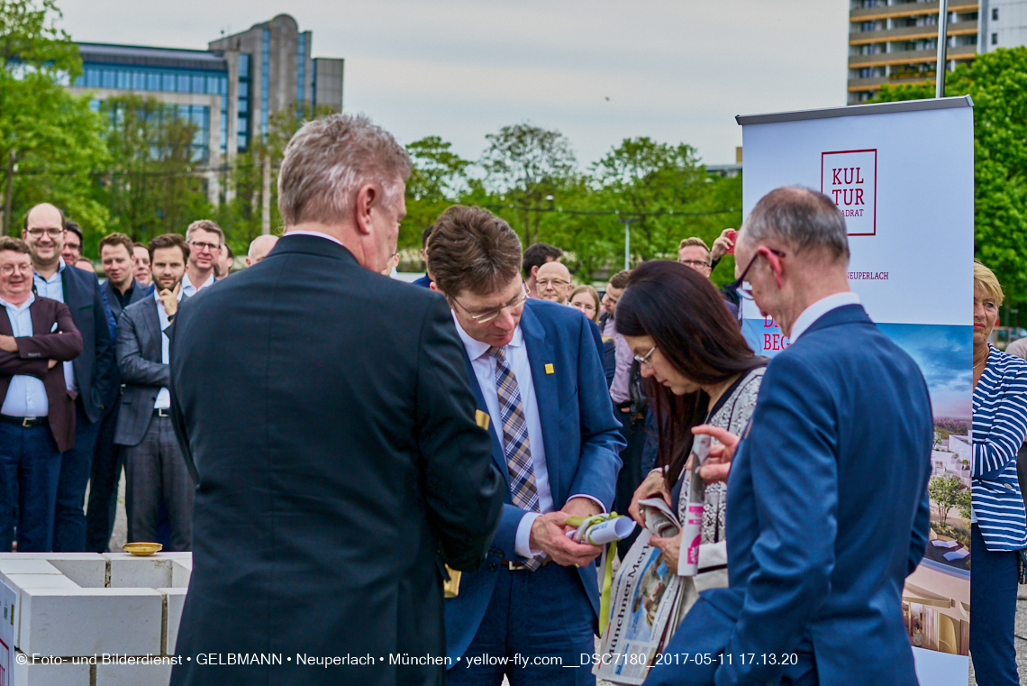 11. Mai 2017 - Grundsteinlegung für die LOGE und dem Kulturquadrat in Neuperlach